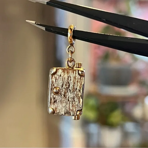 Monet Gold and Silver Typewriter Charm with Red and Blue Accents - Picture 7 of 8